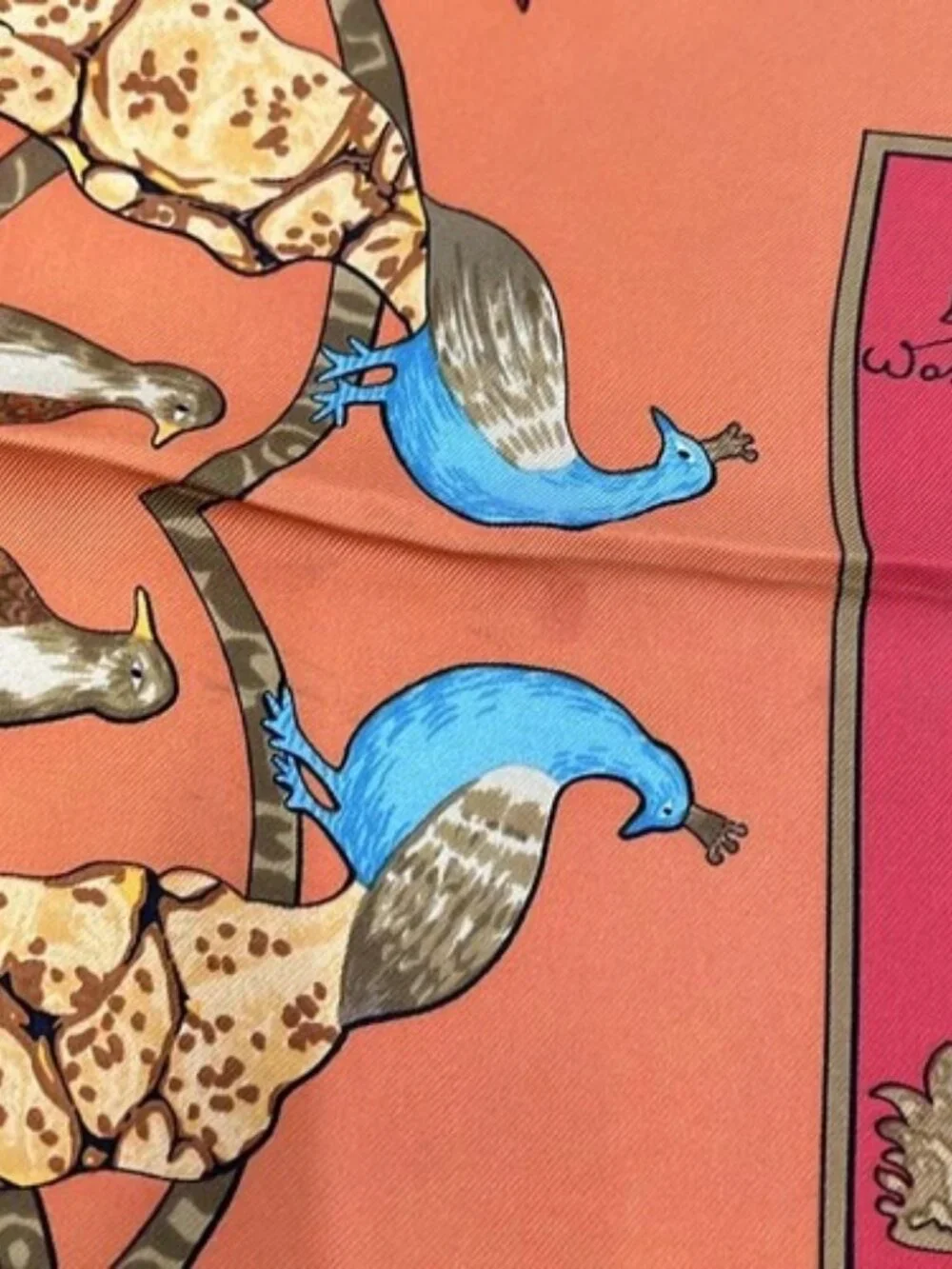 HERMES Carre 90 - Red Orange Multi Scarf - Picture 6 of 6